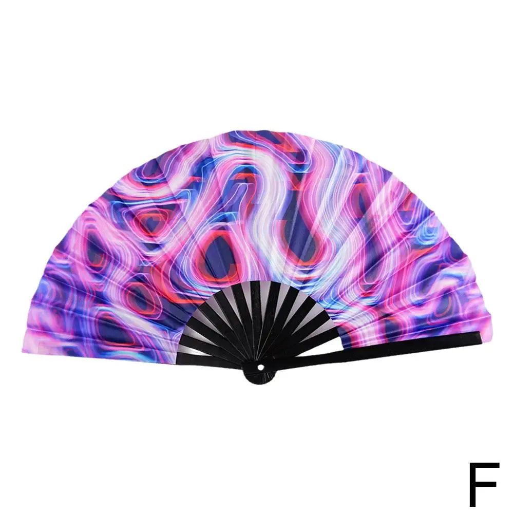 33cm Large Folding Hand Rave Fan Chinease/Japanese Gradient