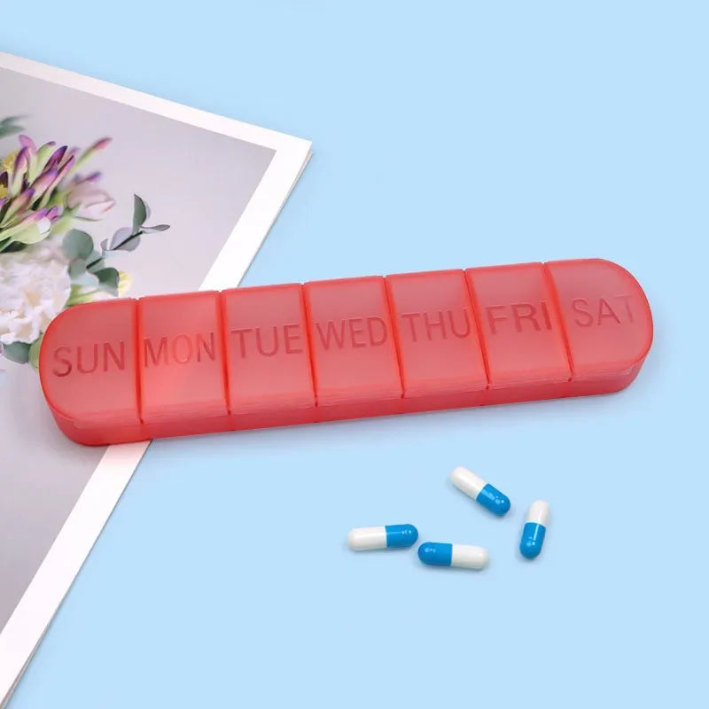 7 dagar per vecka Pillbox Tabletthållare Medicinförvaringsfodral
