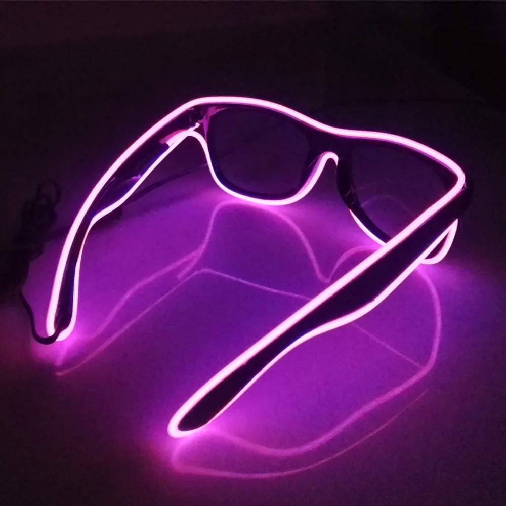 Rave Glödande Glasögon Med Neon