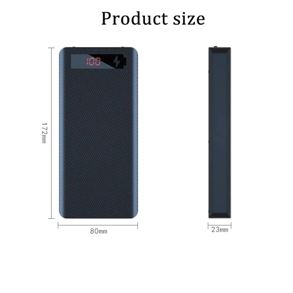 18650 batterihållare DIY-skal Dual USB Type C Charge Powerbank-fodral för iPhone Xiaomi 18650 Batteri Power Bank-fodral Förvaringsbox