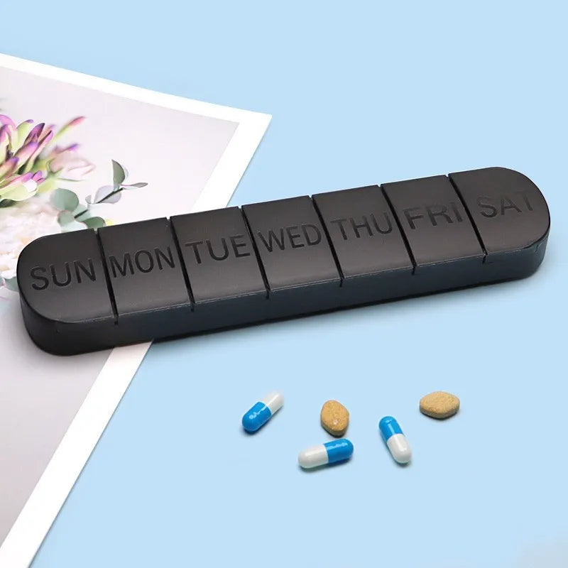 7 dagar per vecka Pillbox Tabletthållare Medicinförvaringsfodral