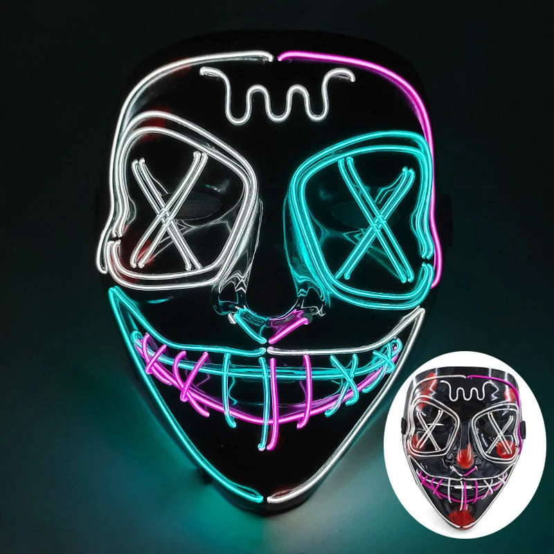 Wireless Rave Mask Dekor Lysande LED