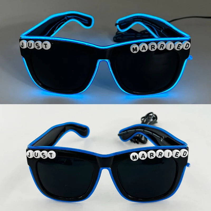 Rave Glödande Glasögon Med Neon