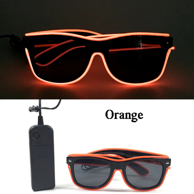 Rave Glödande Glasögon Med Neon