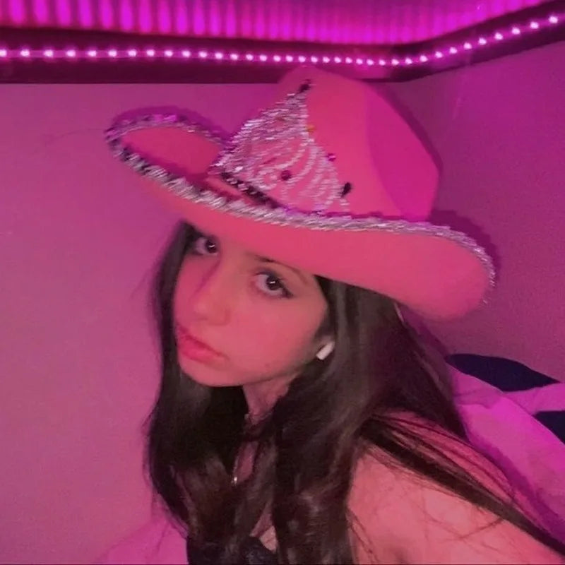 Pink Cowboy Hats for Women Girls
