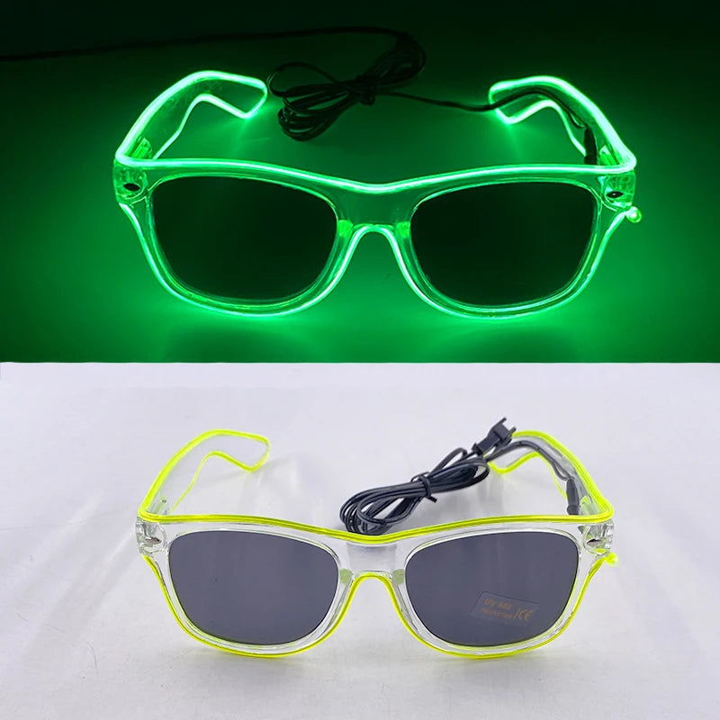 Rave Glödande Glasögon Med Neon