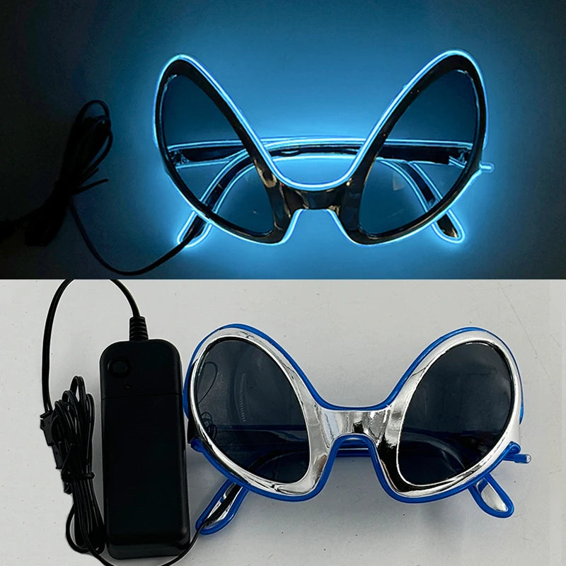 Rave Glödande Glasögon Med Neon