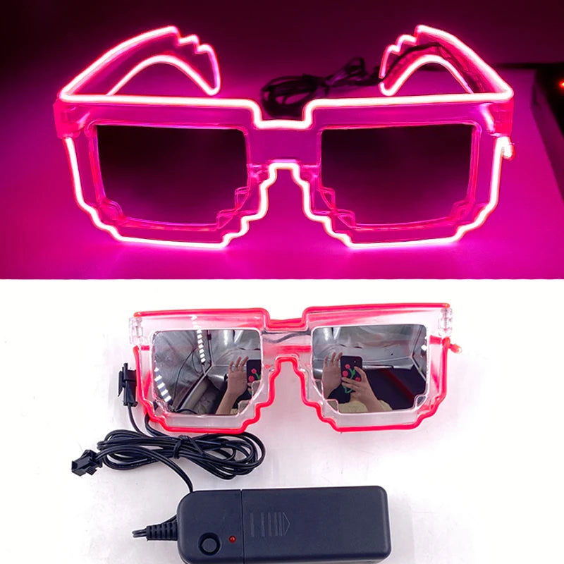 Rave Glödande Glasögon Med Neon