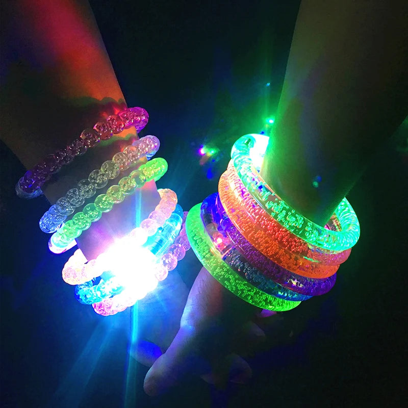1 STYCK Flash Armband LED Blinkande handledsglöd armring
