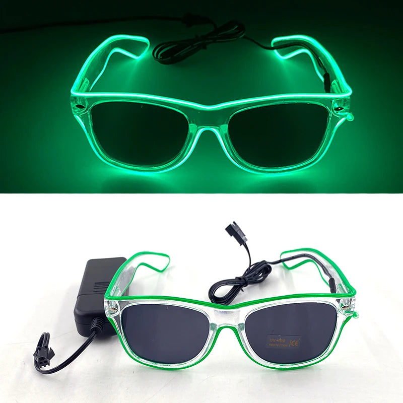Rave Glödande Glasögon Med Neon