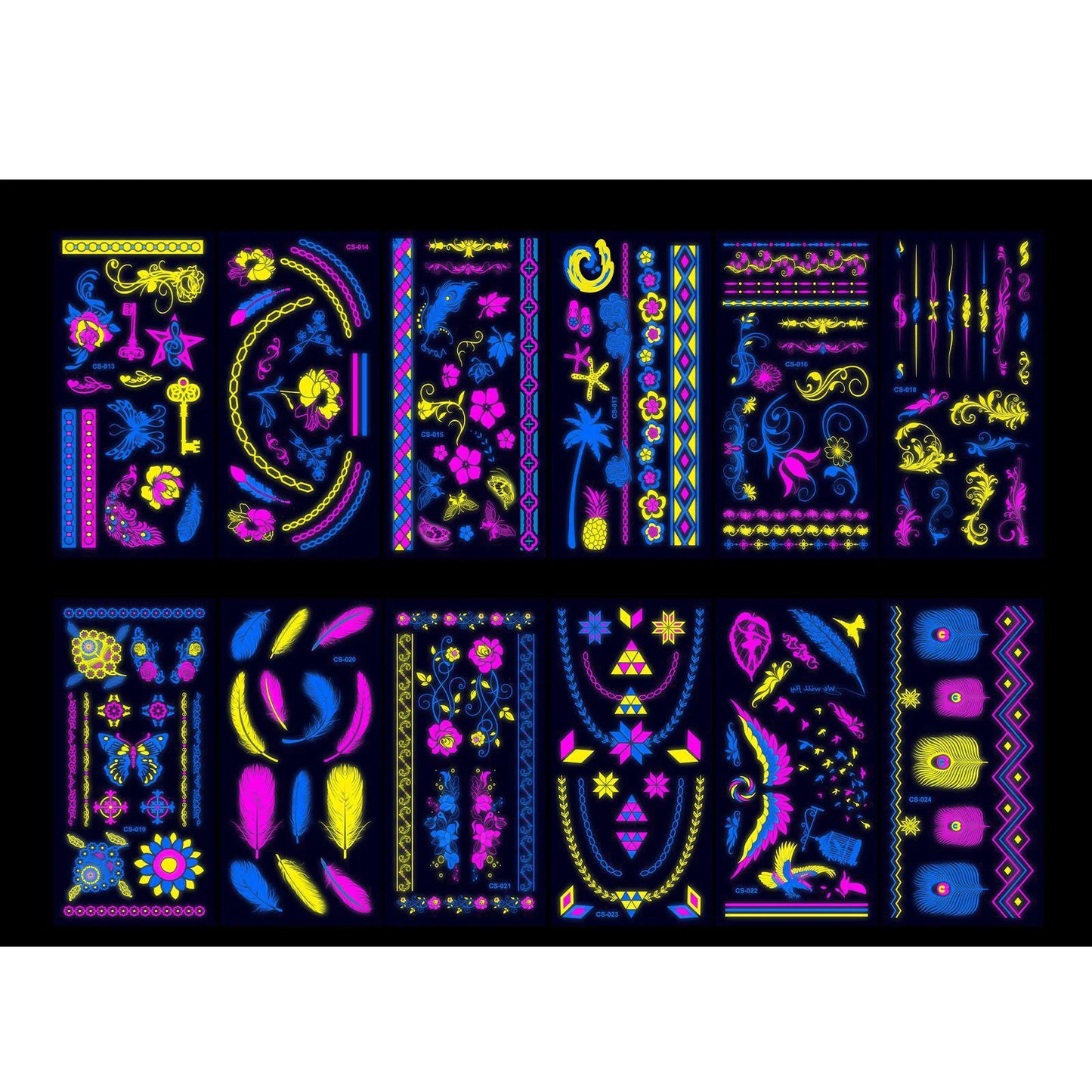 Glow in The Dark Body Tattoo Stickers