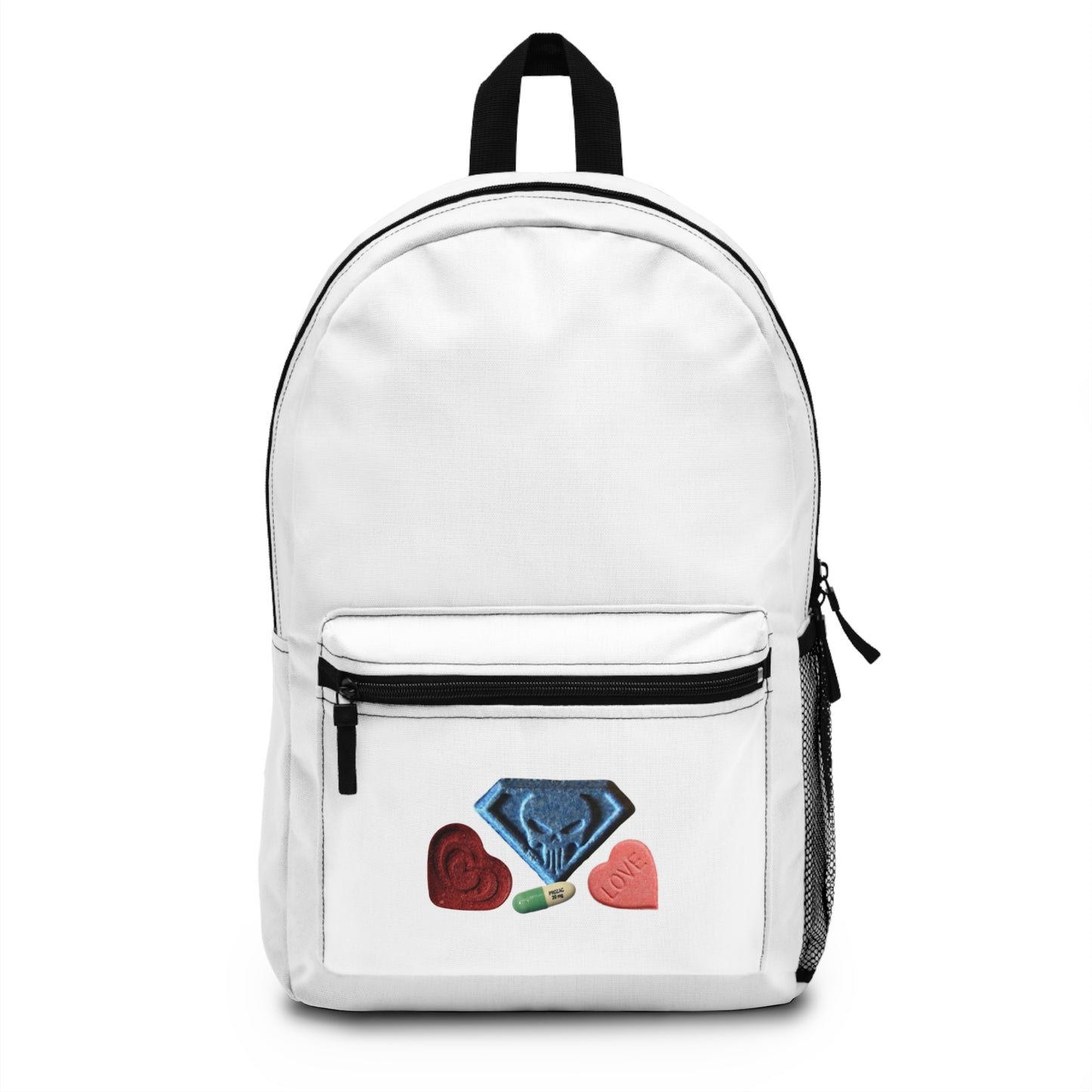 Snygg hjärtgrafisk ryggsäck för dagligt bruk/ E