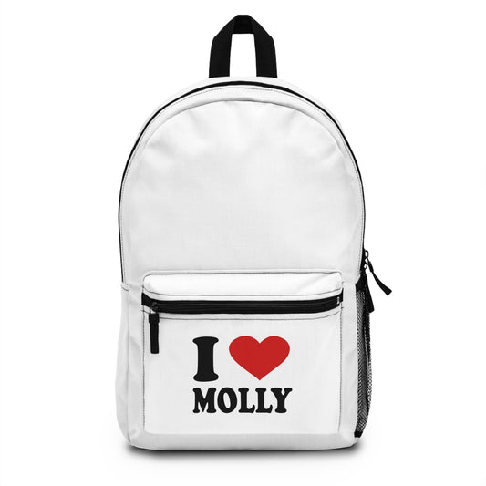 Personlig "I ♥ Molly"-ryggsäck - Snygg och anpassningsbar skolväska