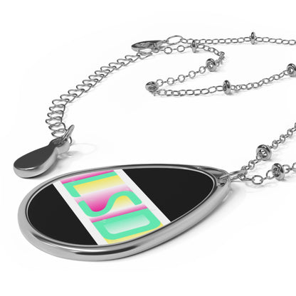 LSD Oval Halsband - Trendigt Teardrop hängsmycke för snyggt statement