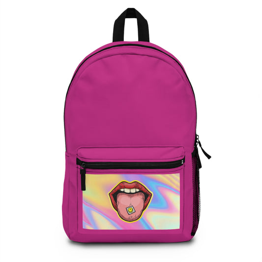 Trendig holografisk ryggsäck med läppdesign