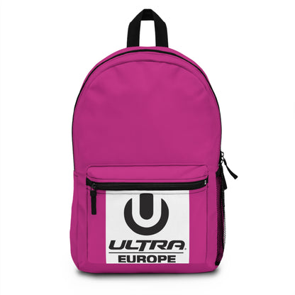 Ultra Europe Rosa ryggsäck | Trendig reseutrustning för festivalälskare