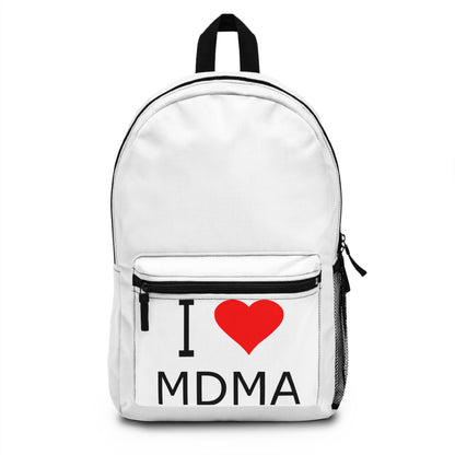 I Love MDMA Ryggsäck - Snygg och rolig väska för musikälskare