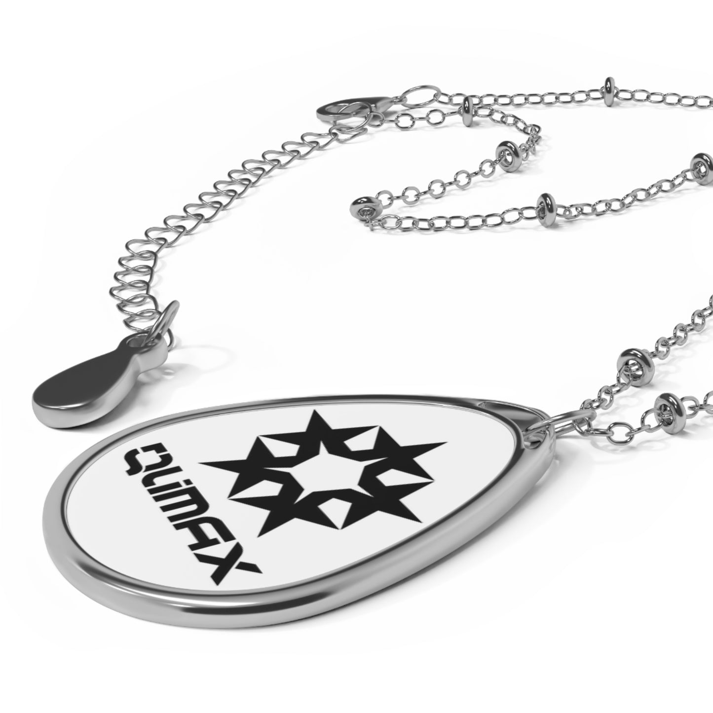 Climax Oval Halsband - Snyggt silverhänge för djärva uttalanden