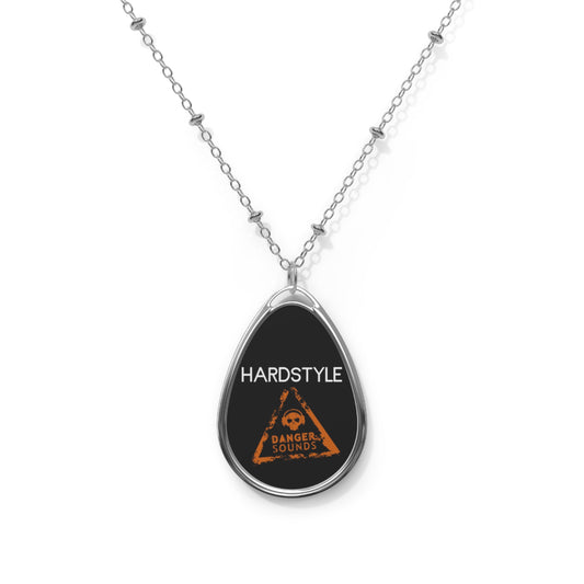 Hardstyle ovalt halsband för musikälskare - EDM smycken present