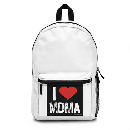 I Love MDMA Backpack - Snygg och rolig skol-/reseväska