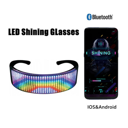 Lysande Bluetooth LED Glödande Glasögon Uppladdningsbara