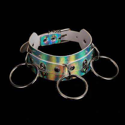 halsband RAVE Läderkrage Dam