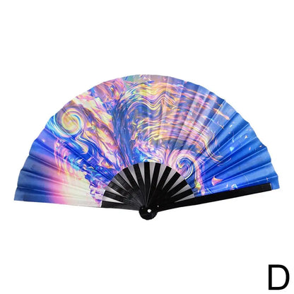 33cm Large Folding Hand Rave Fan Chinease/Japanese Gradient