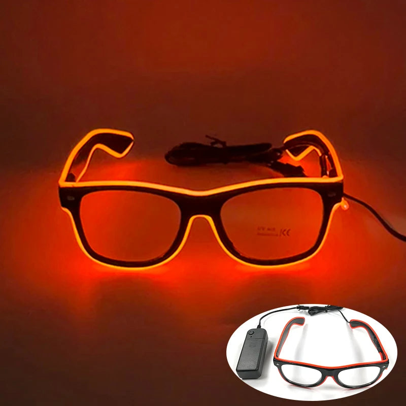 Rave Glödande Glasögon Med Neon