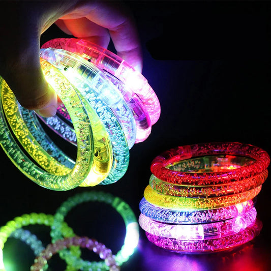 1 STYCK Flash Armband LED Blinkande handledsglöd armring