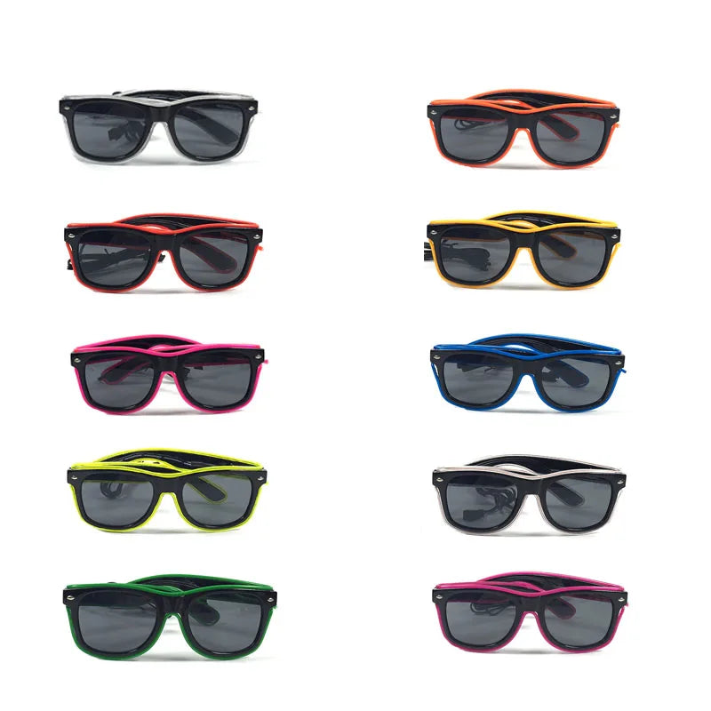 Rave Glödande Glasögon Med Neon