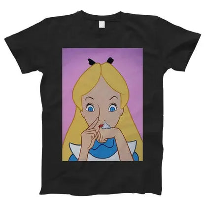 Alice Wonderland Cocain Funny Drug T SHIRT