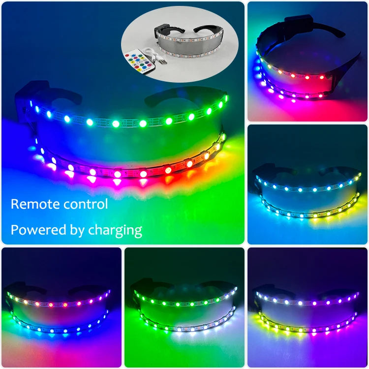 LED-ljusglasögon Glödande självlysande glasögon