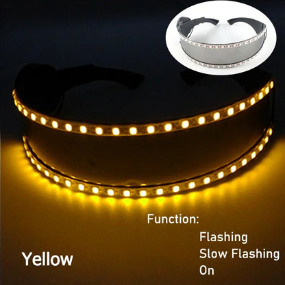 1Set självlysande glasögon Fjärrkontroll LED-glasögon med handskar