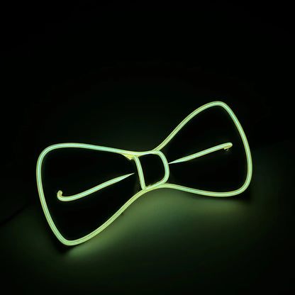NEW Tie Bow LED Lights Suspenders Festival Party