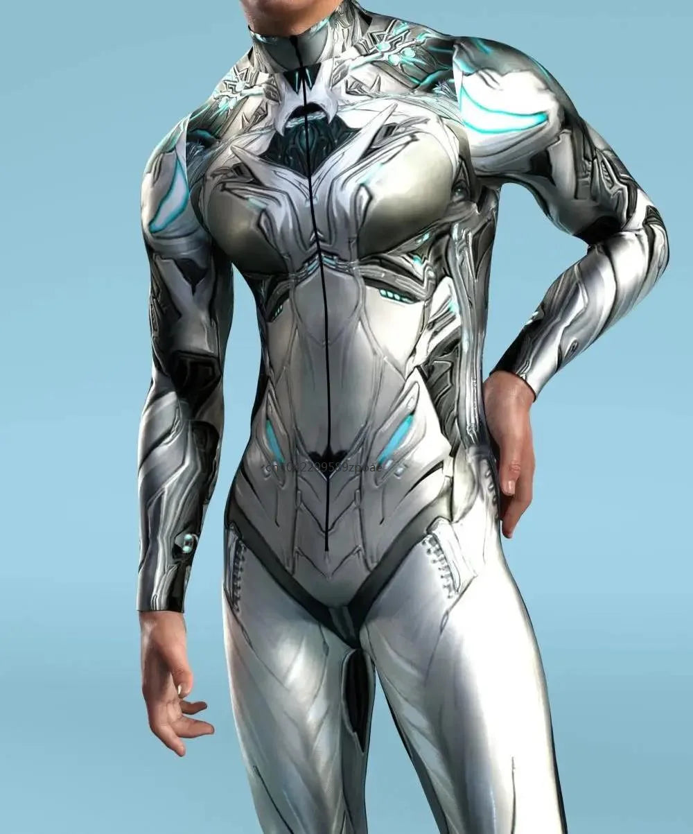 Cosplay-dräkt för män Fram Dragkedja Flerfärgad Zentai