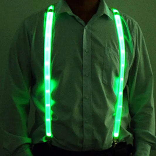 NEW Tie Bow LED Lights Suspenders Festival Party