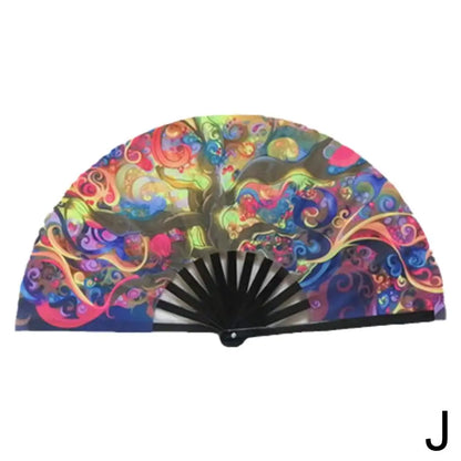 33cm Large Folding Hand Rave Fan Chinease/Japanese Gradient
