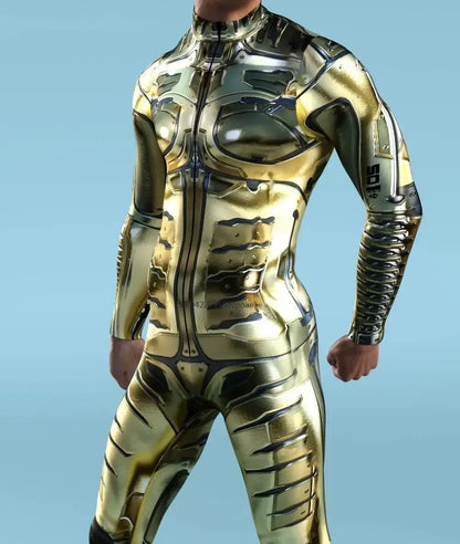 Cosplay-dräkt för män Fram Dragkedja Flerfärgad Zentai