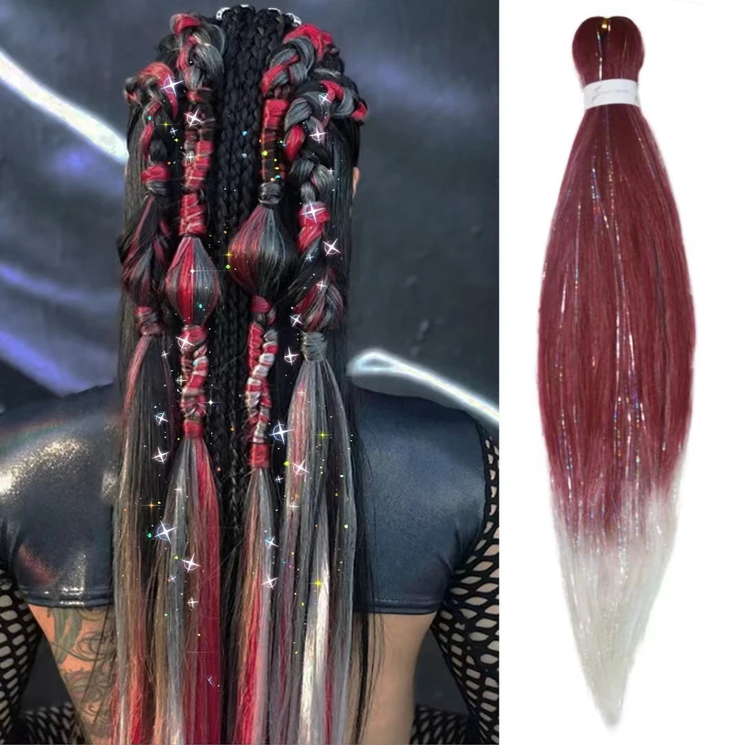 Rave hårförlängningar för tjejer Crazy Hair Day