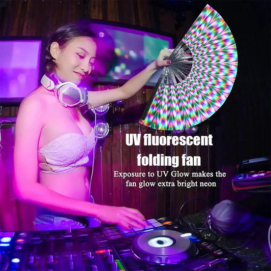 33cm Large Folding Hand Rave Fan Chinease/Japanese Gradient