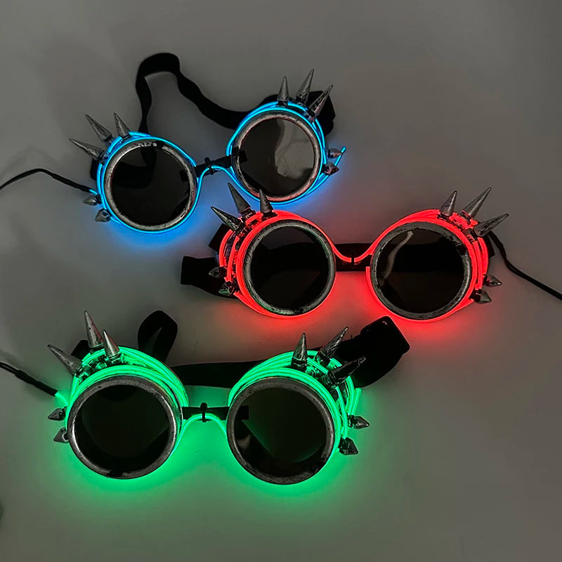 LED Steampunk Glasögon