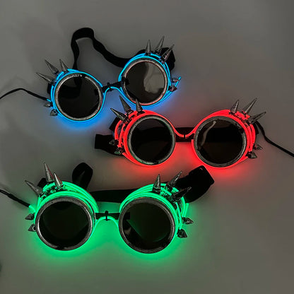 LED Steampunk Glasögon