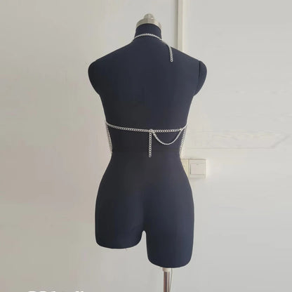 Linne Sexig Djup V-hals FÖR KVINNOR