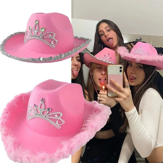 Pink Cowboy Hats for Women Girls