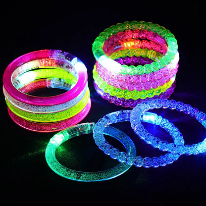 1 STYCK Flash Armband LED Blinkande handledsglöd armring