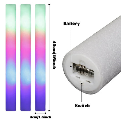 15Pcs LED Glow Sticks Bulk