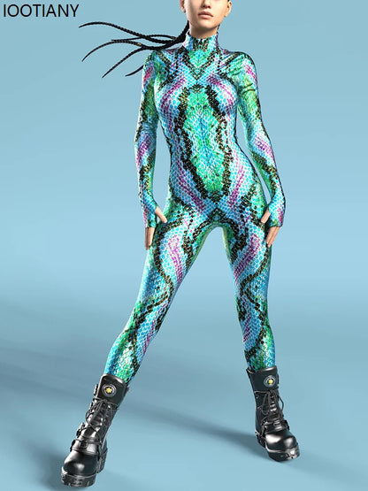 Kvinnor Sexigt ormskinnstryck / RAVE