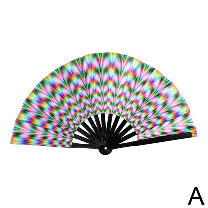 33cm Large Folding Hand Rave Fan Chinease/Japanese Gradient
