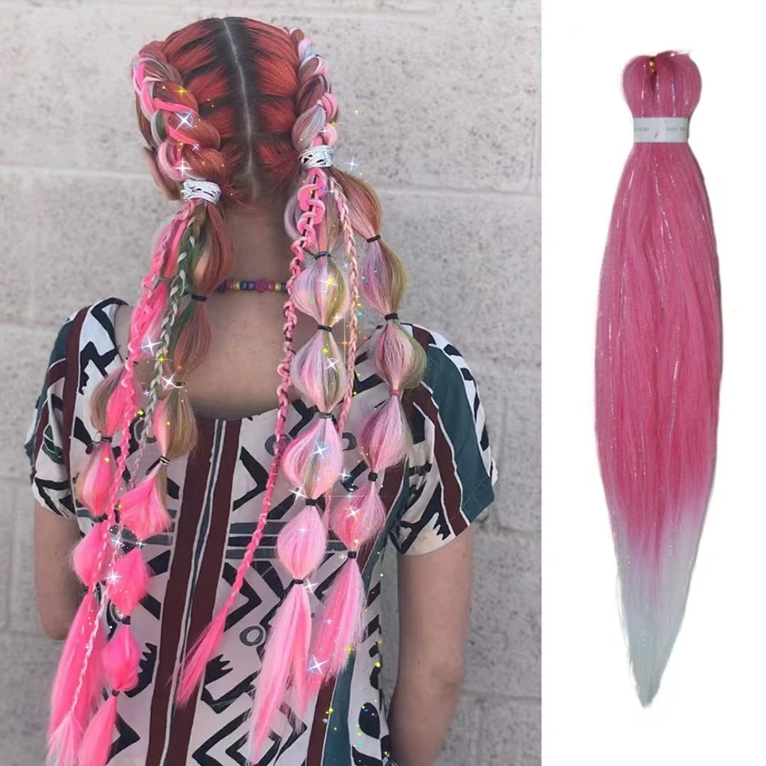 Rave hårförlängningar för tjejer Crazy Hair Day
