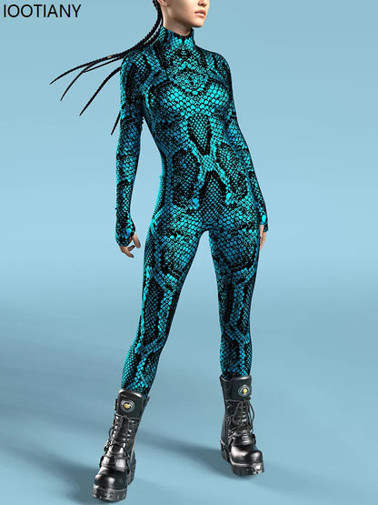 Kvinnor Sexigt ormskinnstryck / RAVE